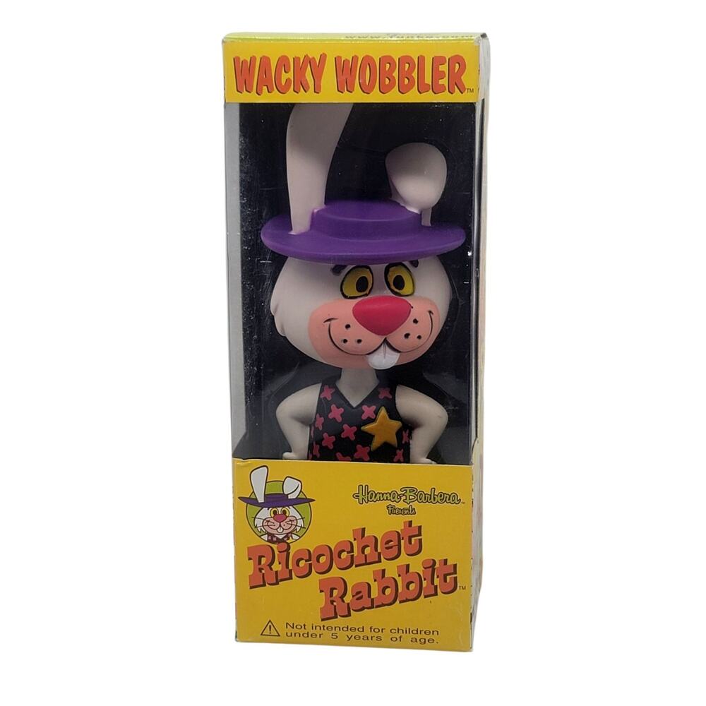 NEW Vintage 2005 Funko Wacky Wobbler Ricochet Rabbit Hanna Barbera NIB - CL